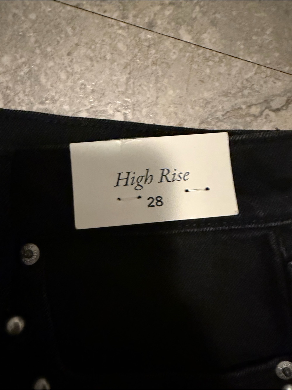 High-Rise Women's BLACK Denim Skirt with Studs Abercrombie and fitch size 28 NEW - Picture 2 of 4